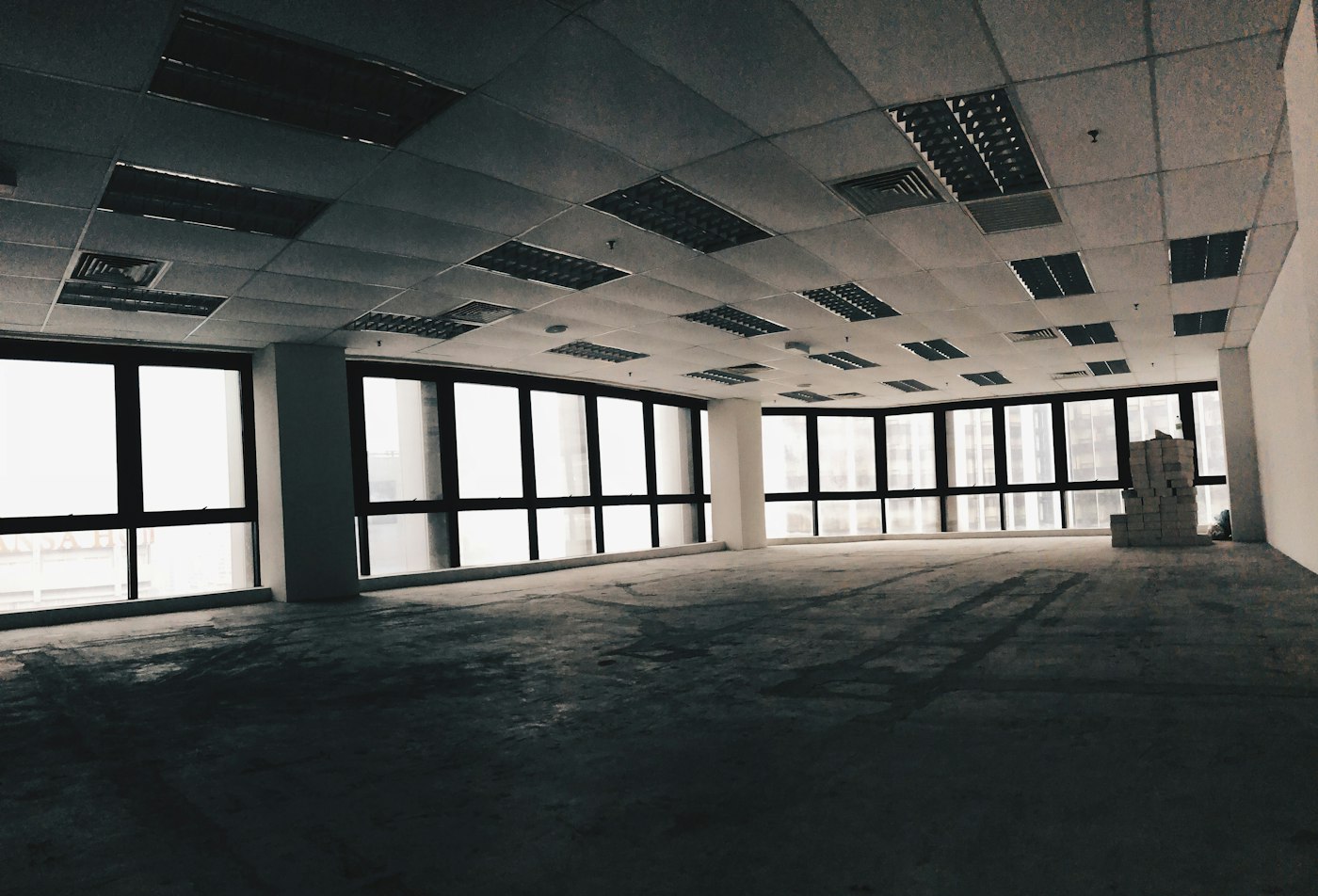 Office workspace, before